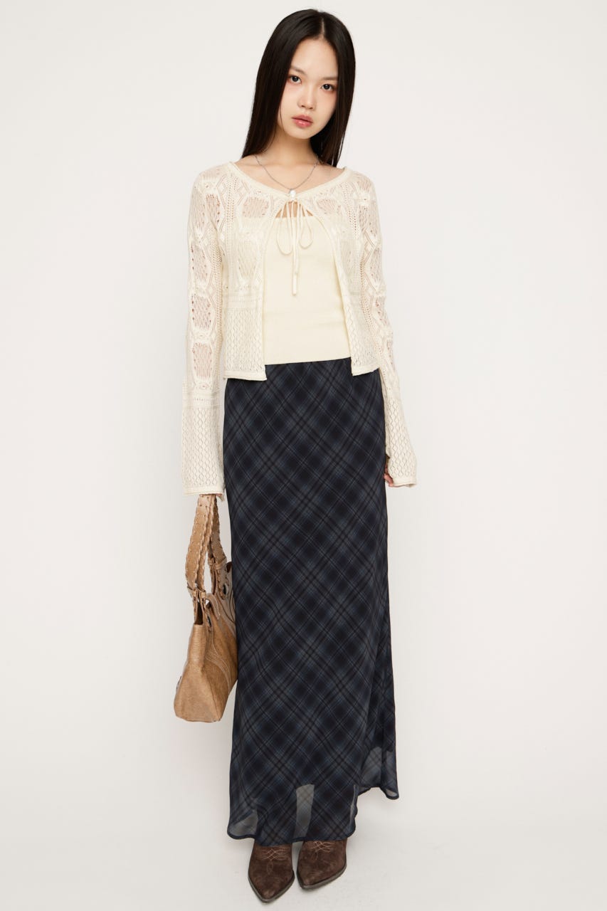 CROCHET TOUCH 2P カーディガン IVOY FREE