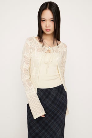 CROCHET TOUCH 2P カーディガン