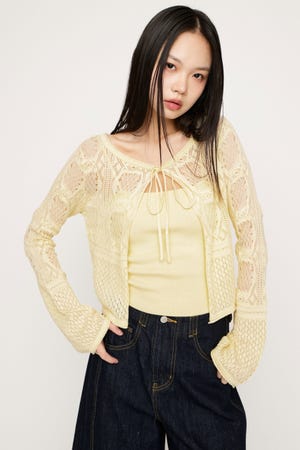 CROCHET TOUCH 2P カーディガン