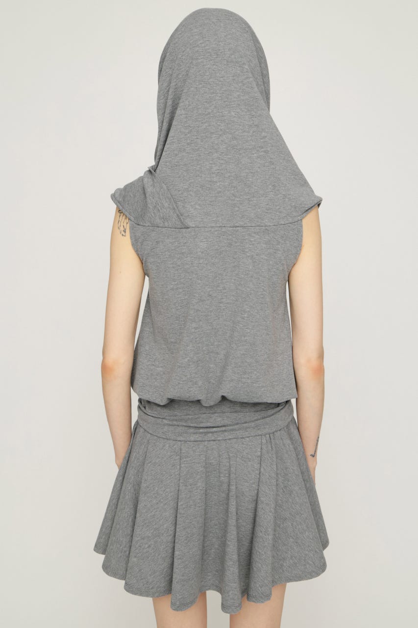VEIL HOOD MINI ワンピース T.GRY FREE