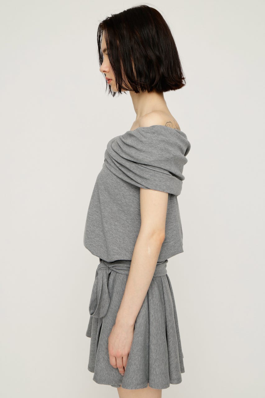 VEIL HOOD MINI ワンピース T.GRY FREE