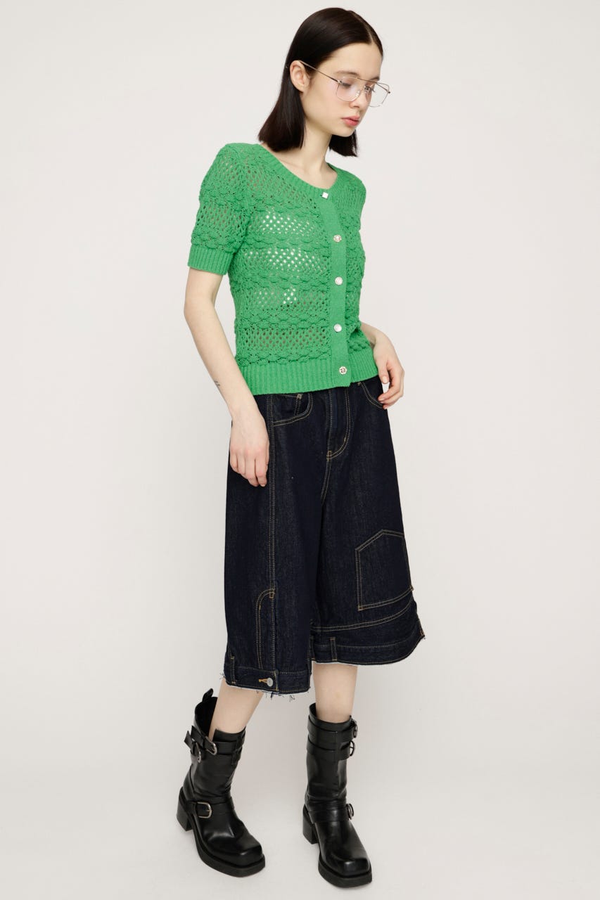 UP SIDE DOWN REMAKE HALF パンツ D/BLU 1