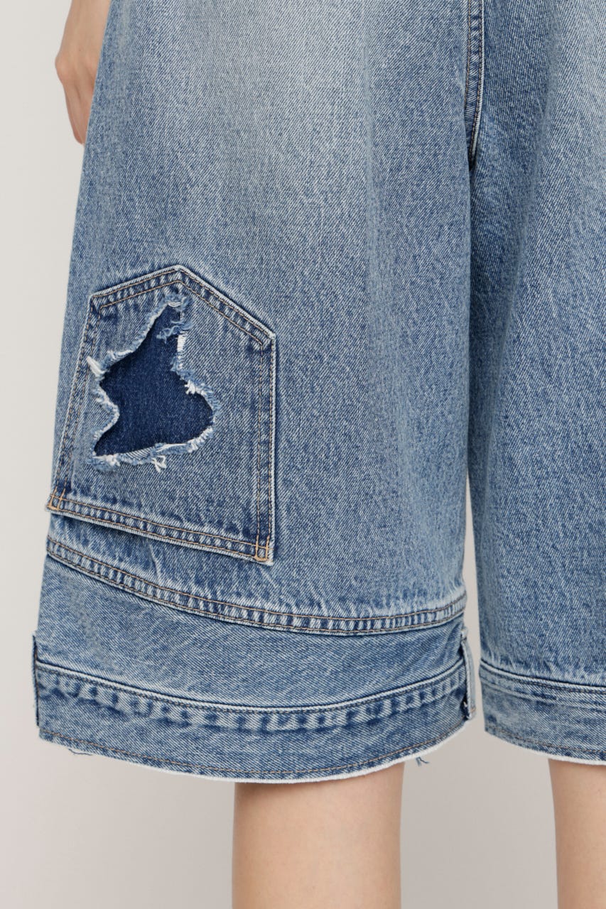 UP SIDE DOWN REMAKE HALF パンツ L/BLU 1