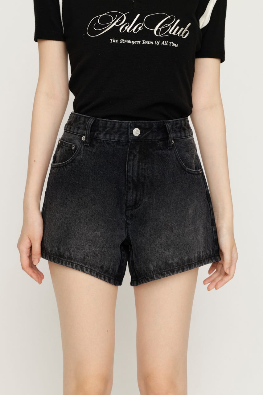 5PK DENIM ショートパンツ BLK 1