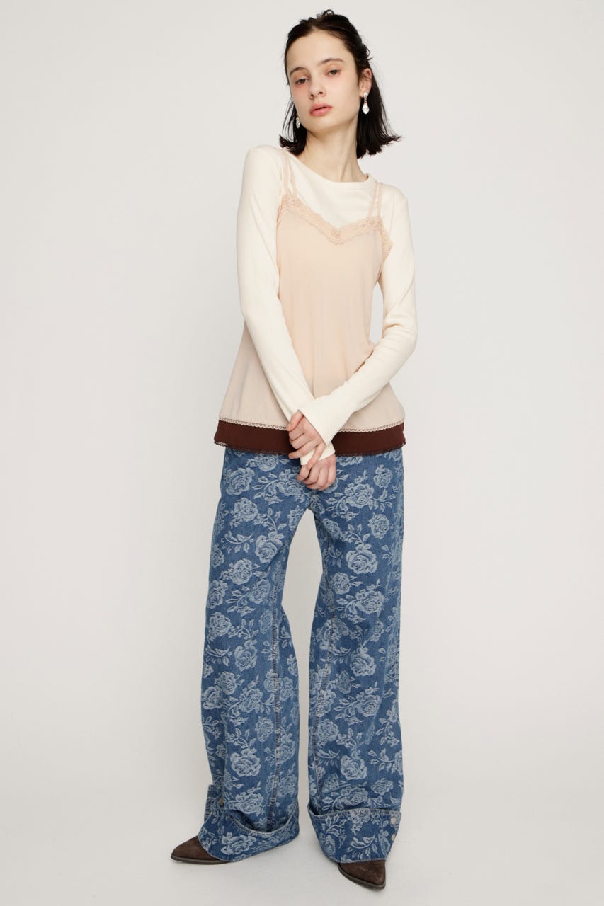 CAMI LAYERED C／N トップス L/PNK FREE