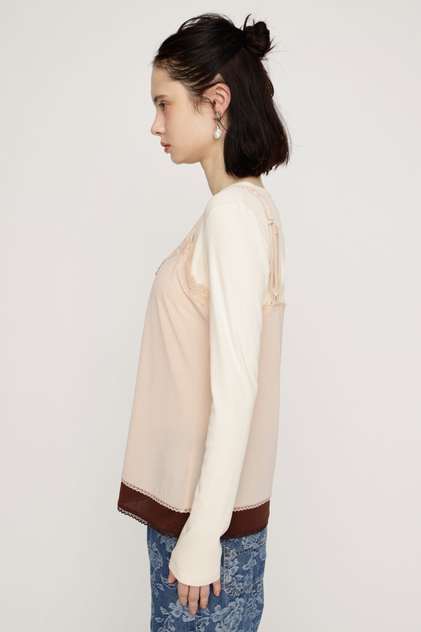 CAMI LAYERED C／N トップス L/PNK FREE