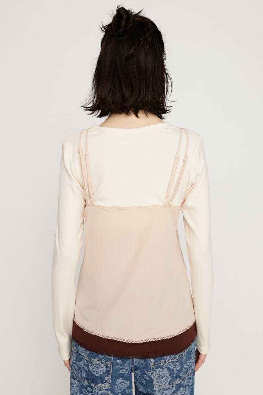 CAMI LAYERED C／N トップス L/PNK FREE