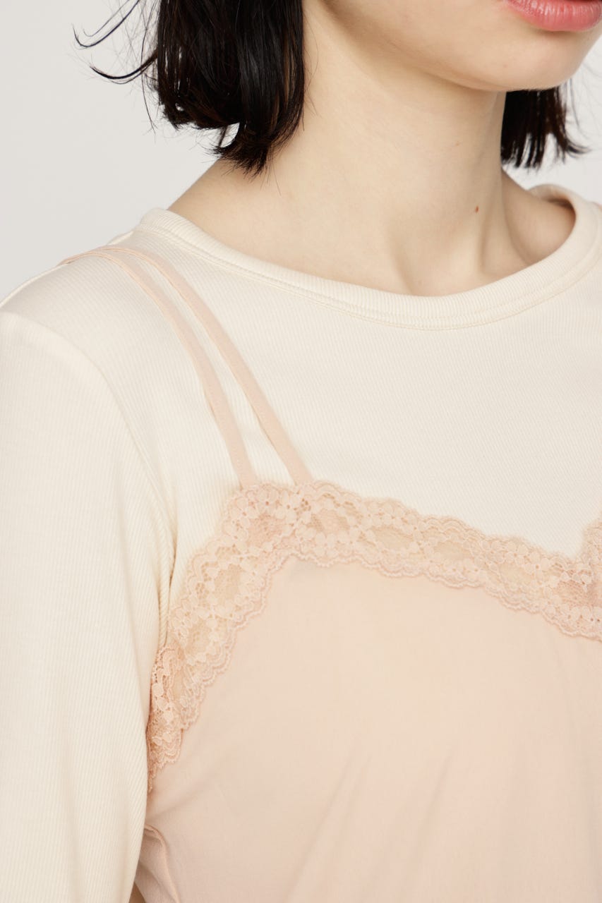 CAMI LAYERED C／N トップス L/PNK FREE