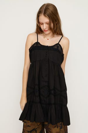 【1BUY5％OFF】COTTON LACE CAMI チュニック