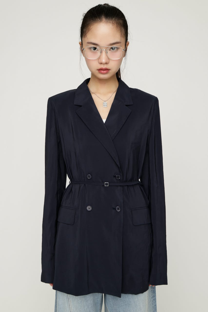 SUMMER BELTED TAILOR ジャケット NVY FREE