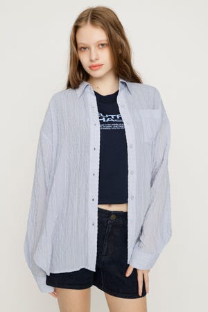 【1BUY5％OFF】SHEER OVER シャツ