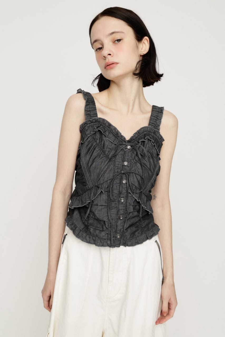 DUNGAREE SQUEEZE CAMI ブラウス BLK FREE