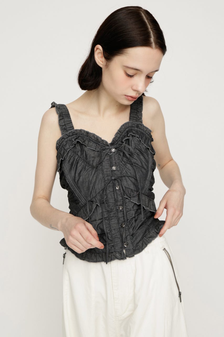 DUNGAREE SQUEEZE CAMI ブラウス BLK FREE