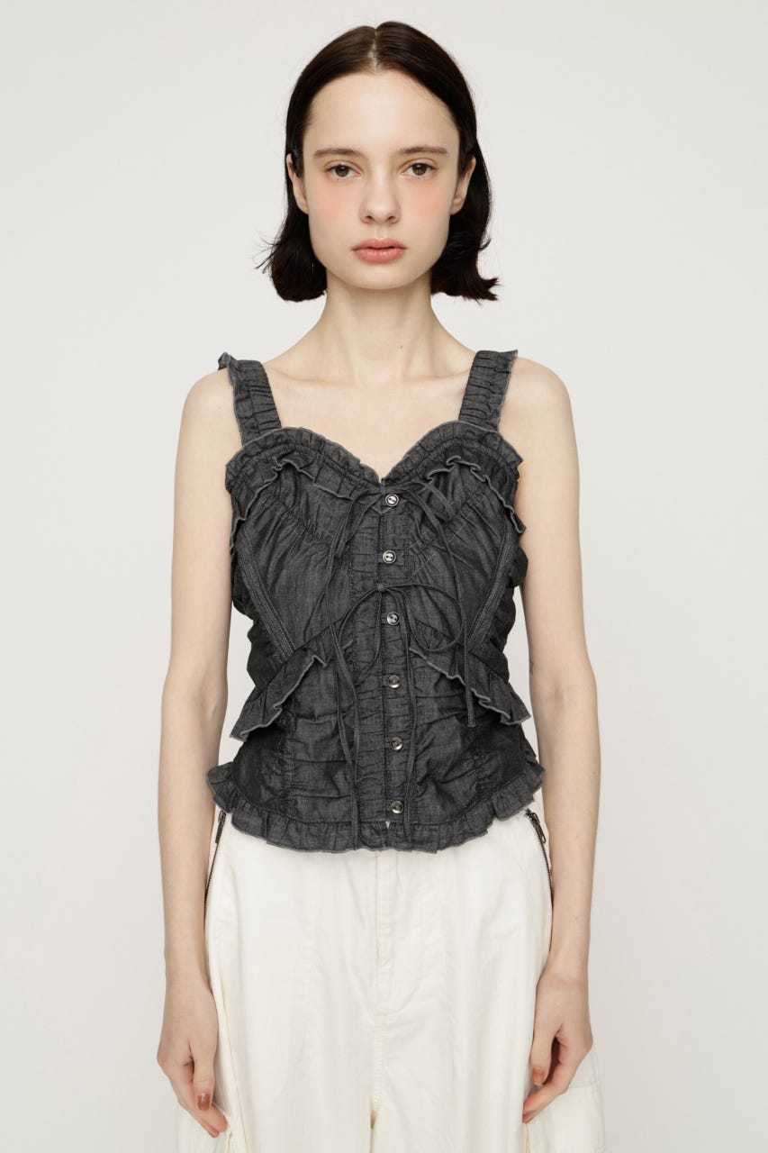 DUNGAREE SQUEEZE CAMI ブラウス BLK FREE