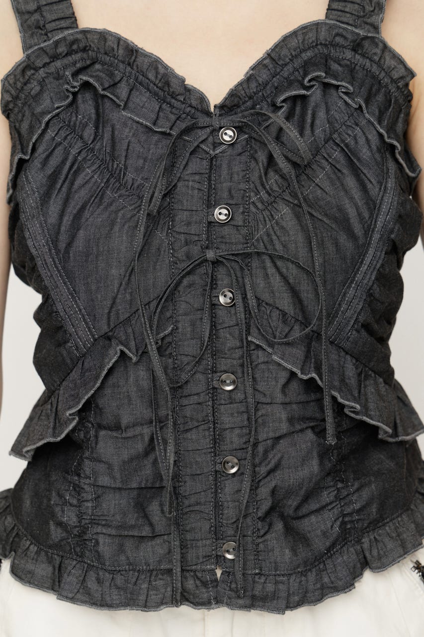 DUNGAREE SQUEEZE CAMI ブラウス BLK FREE