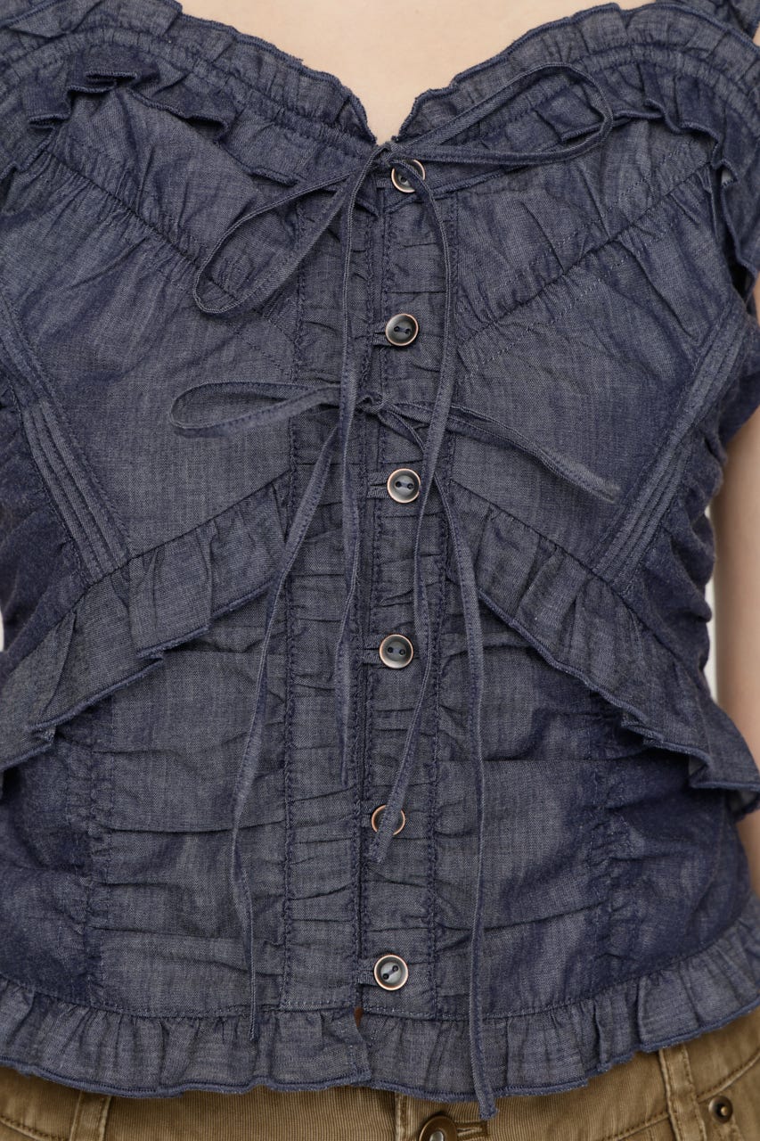 DUNGAREE SQUEEZE CAMI ブラウス BLU FREE