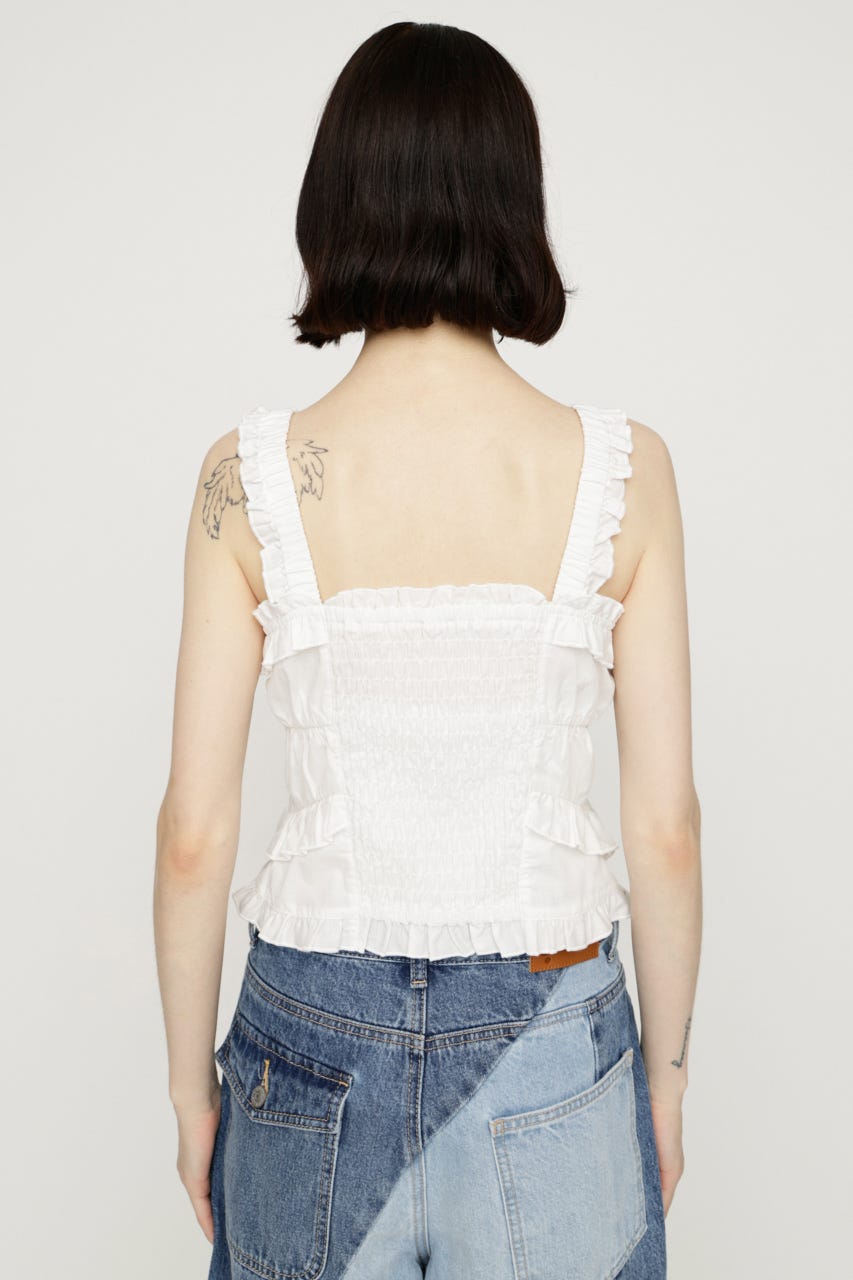 DUNGAREE SQUEEZE CAMI ブラウス WHT FREE
