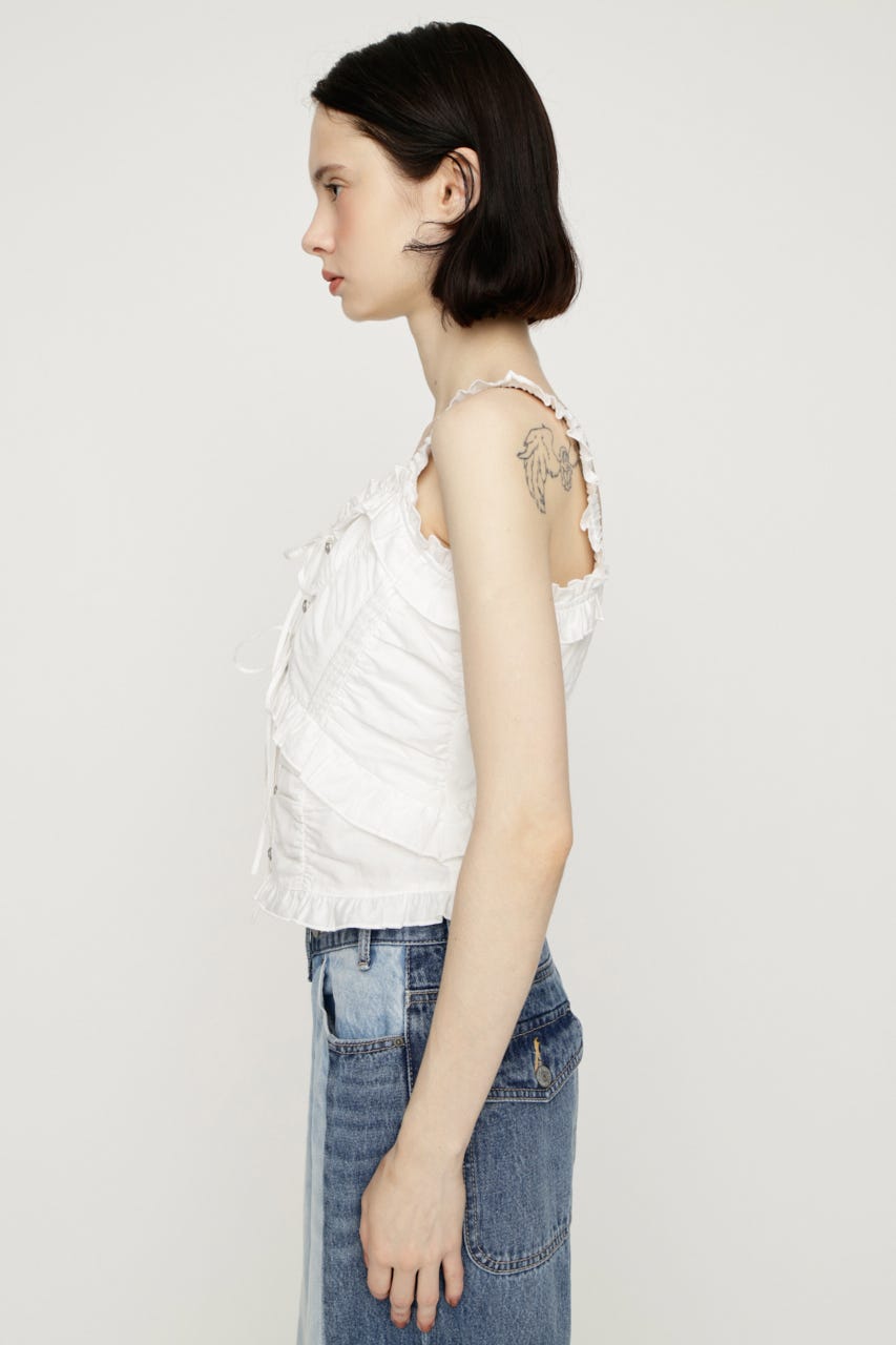 DUNGAREE SQUEEZE CAMI ブラウス WHT FREE