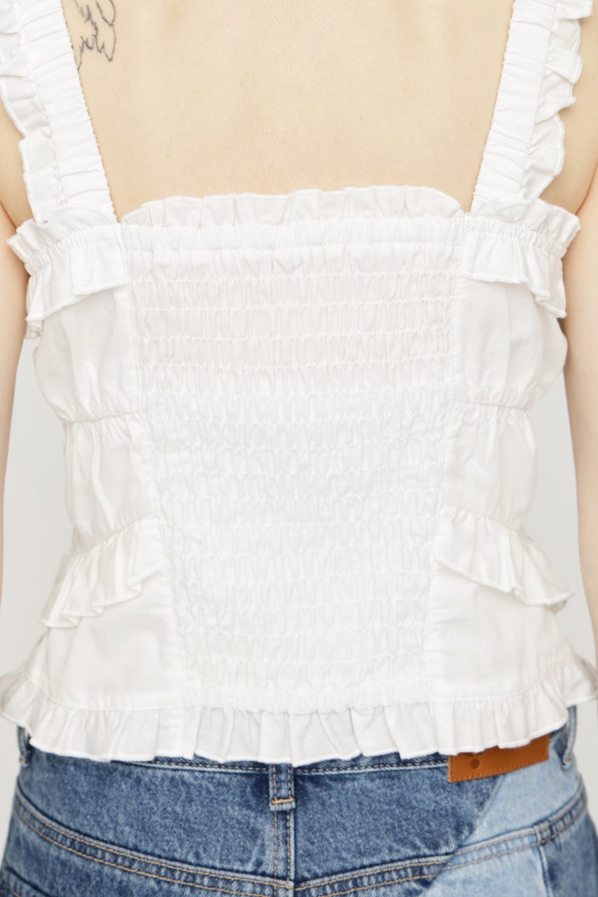 DUNGAREE SQUEEZE CAMI ブラウス WHT FREE