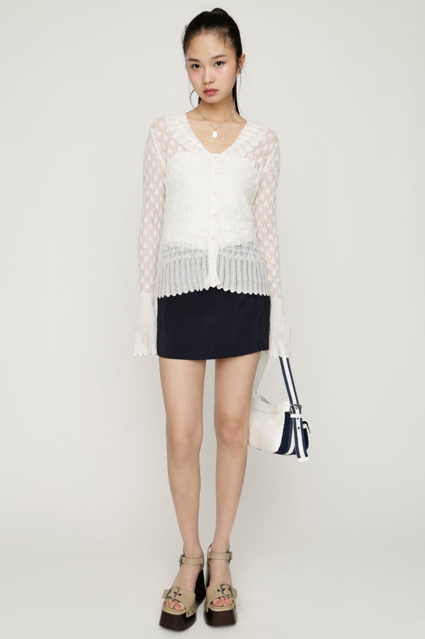 SUMMER BELTED スコート NVY 2