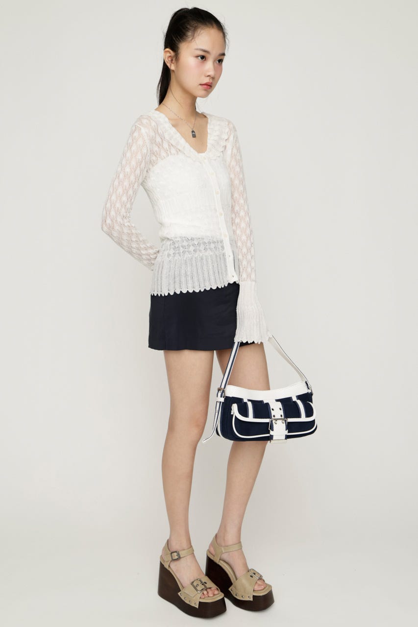 SUMMER BELTED スコート NVY 2