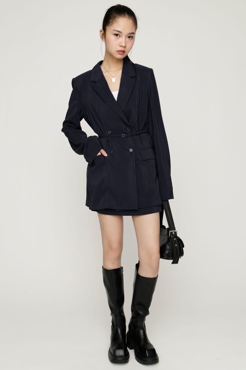 SUMMER BELTED スコート NVY 2