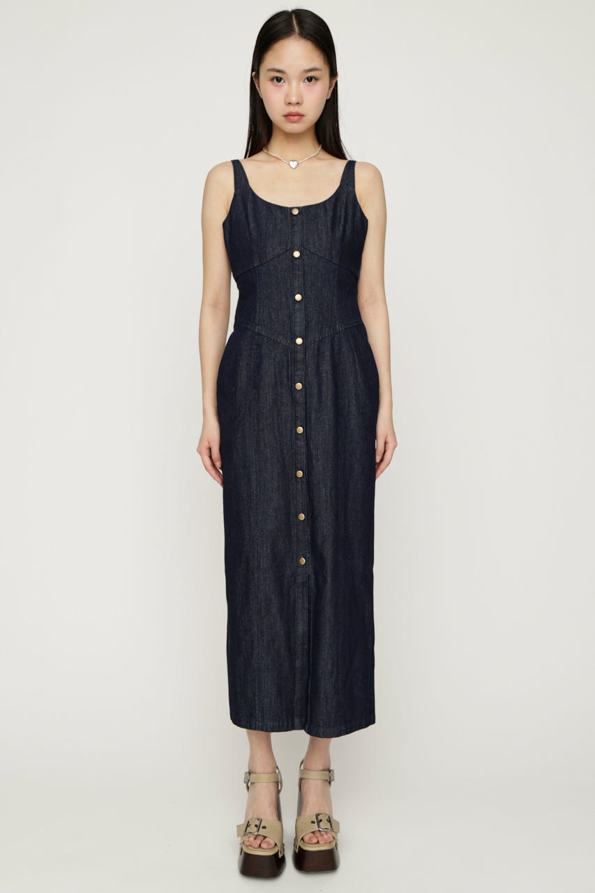DENIM I LINE CAMI ロングワンピース NVY 1