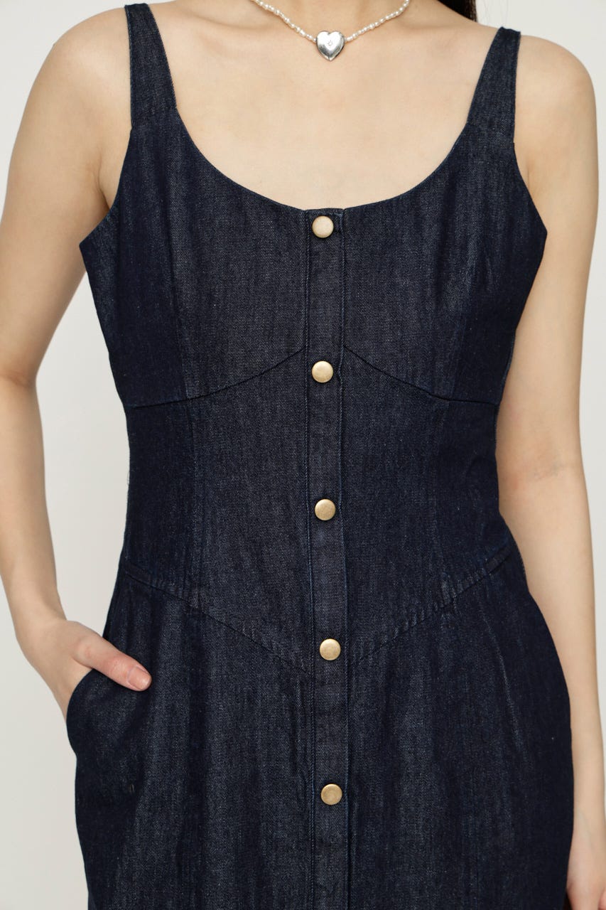 DENIM I LINE CAMI ロングワンピース NVY 1