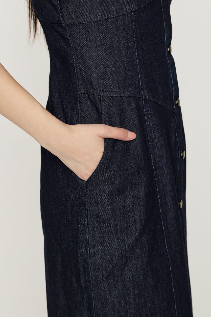 DENIM I LINE CAMI ロングワンピース NVY 1