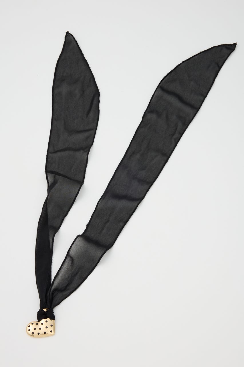 RHINESTONE HEART チョーカー GLD FREE