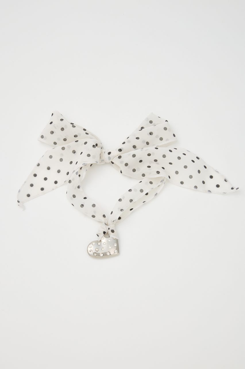 RHINESTONE HEART チョーカー SLV FREE