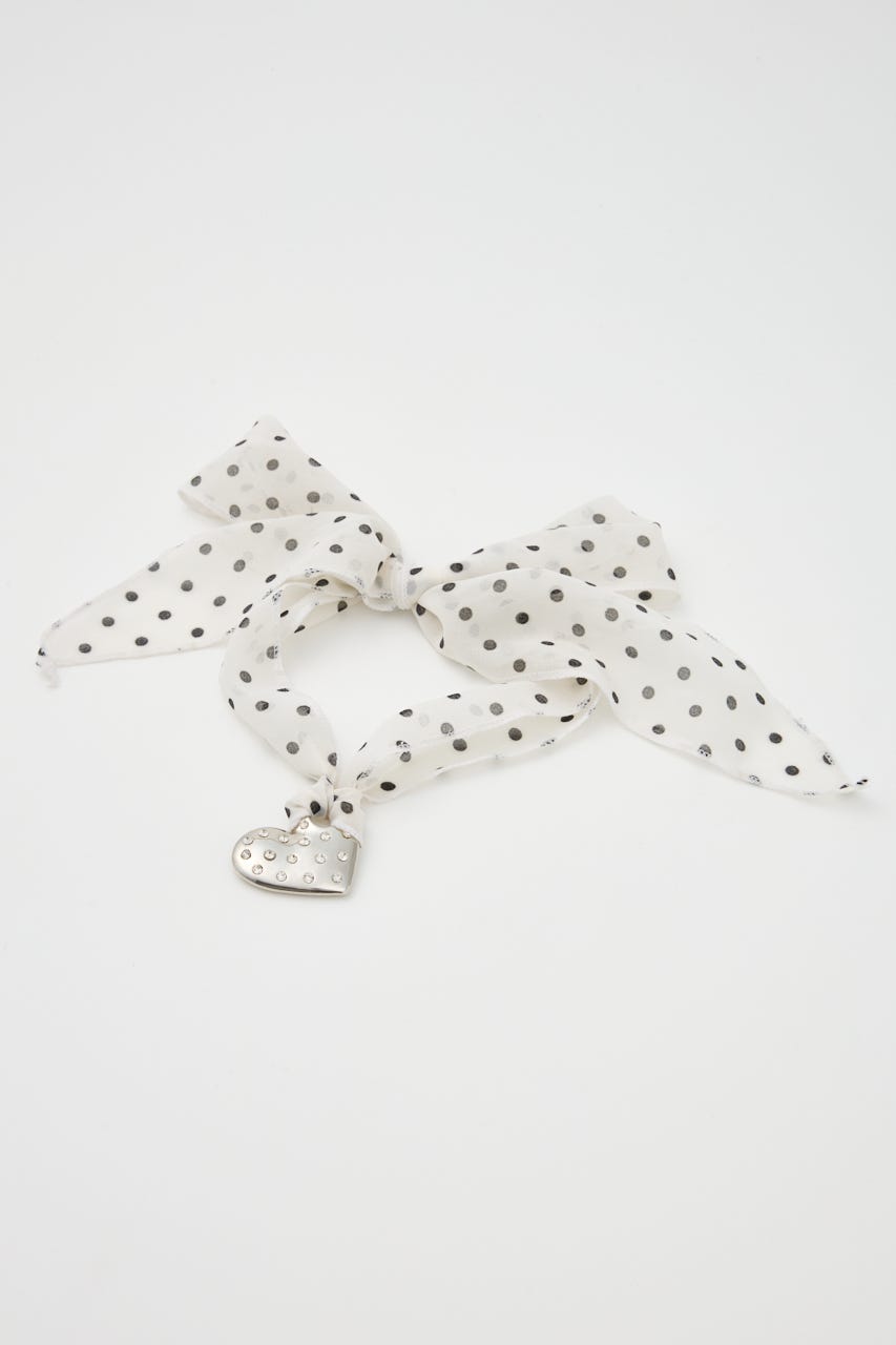 RHINESTONE HEART チョーカー SLV FREE