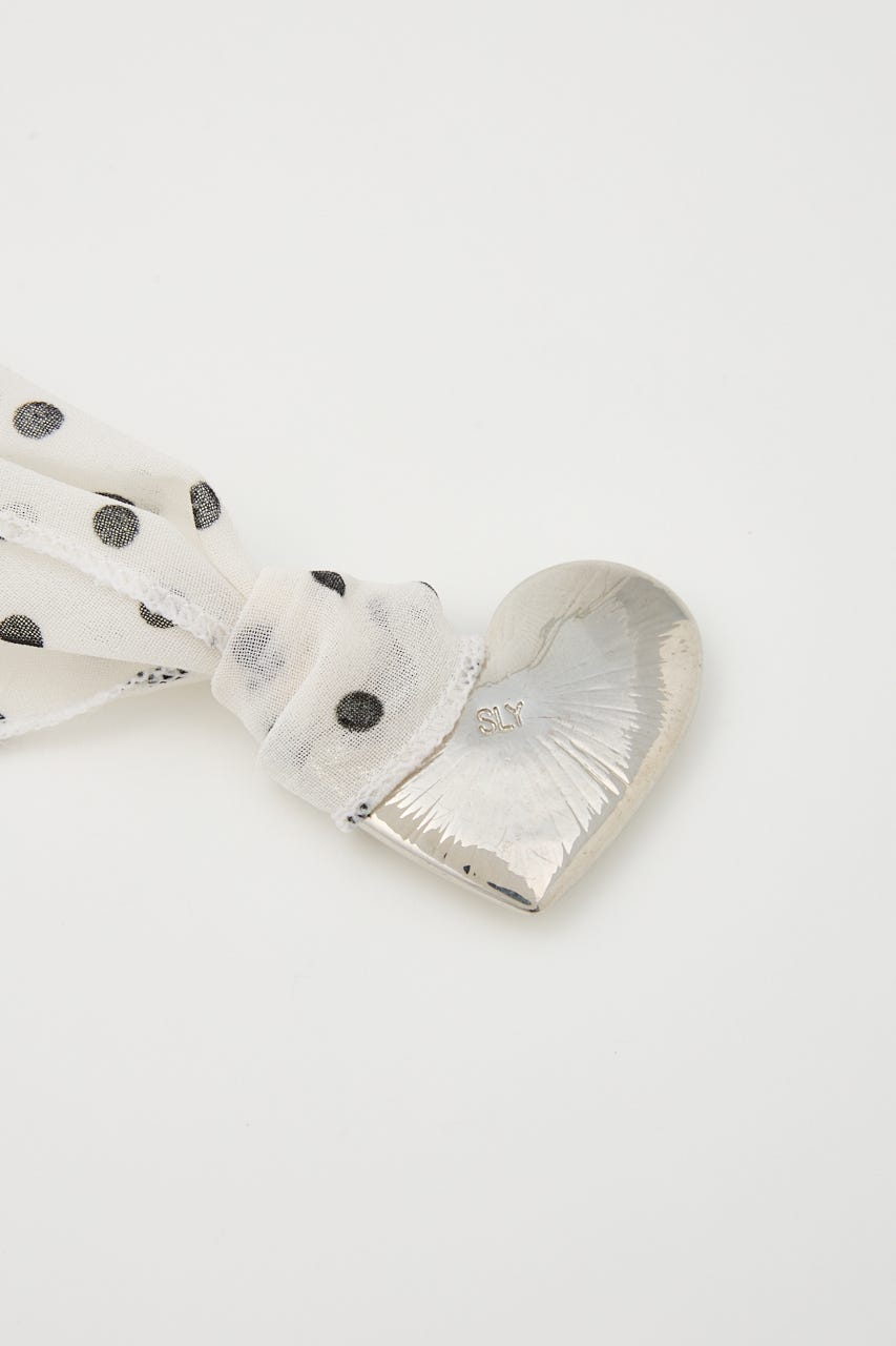 RHINESTONE HEART チョーカー SLV FREE