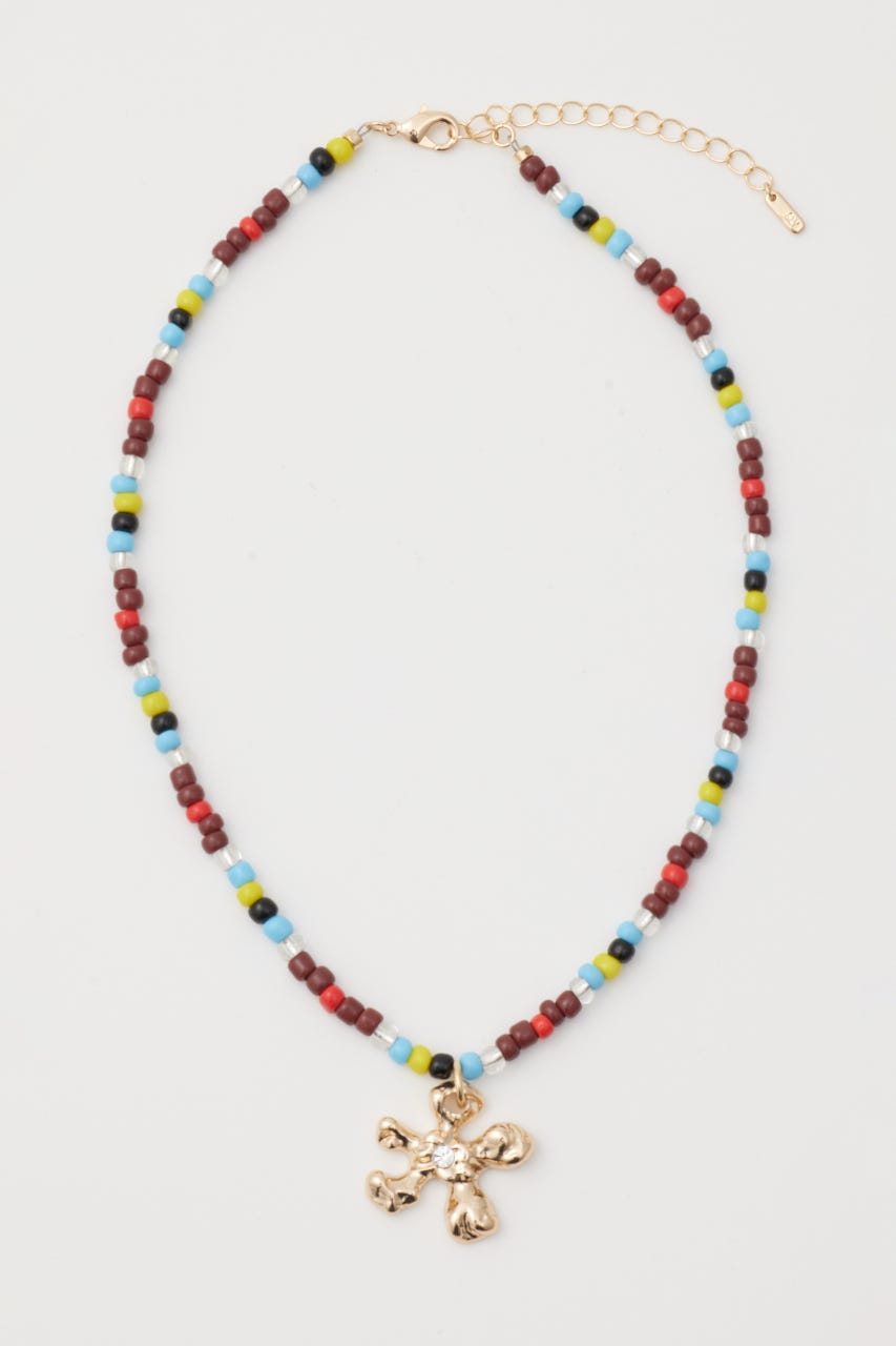 METAL FLOWER ネックレス GLD FREE