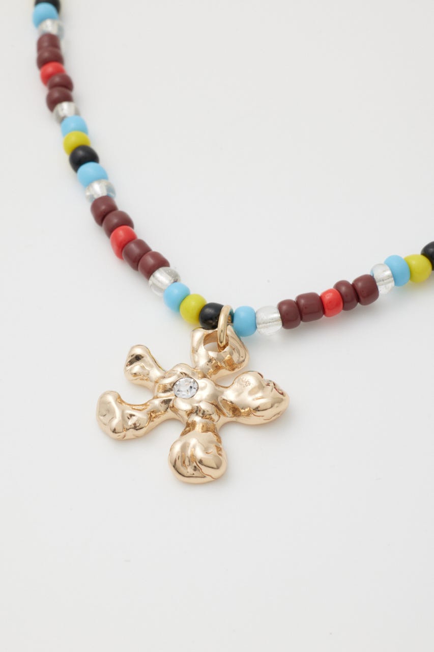 METAL FLOWER ネックレス GLD FREE