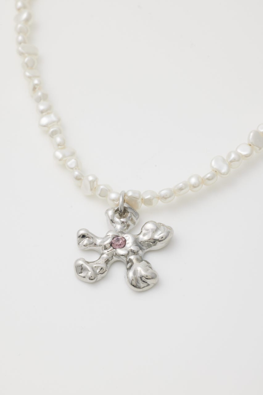 METAL FLOWER ネックレス SLV FREE