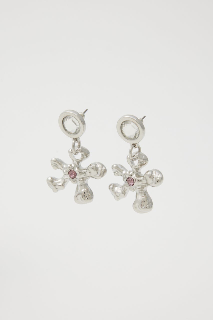 METAL FLOWER ピアス SLV FREE