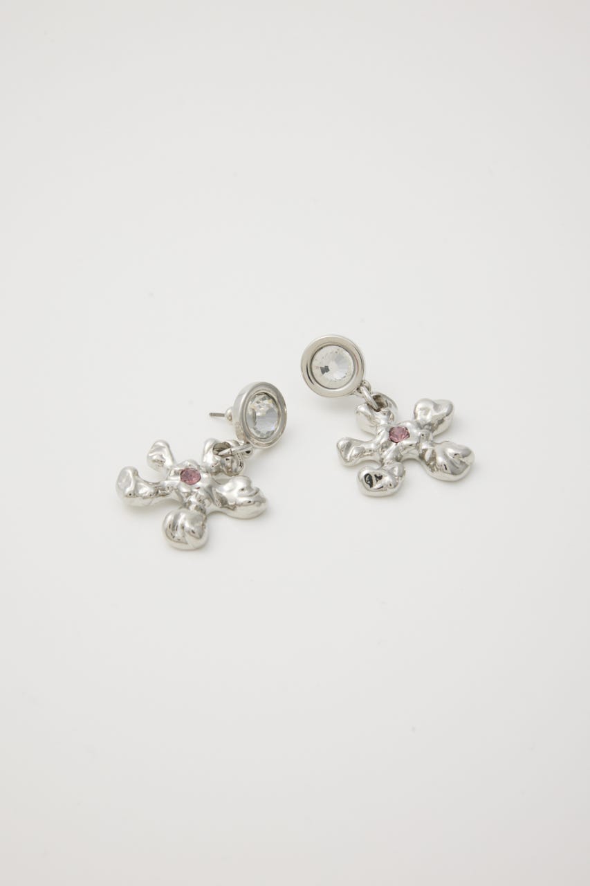METAL FLOWER ピアス SLV FREE