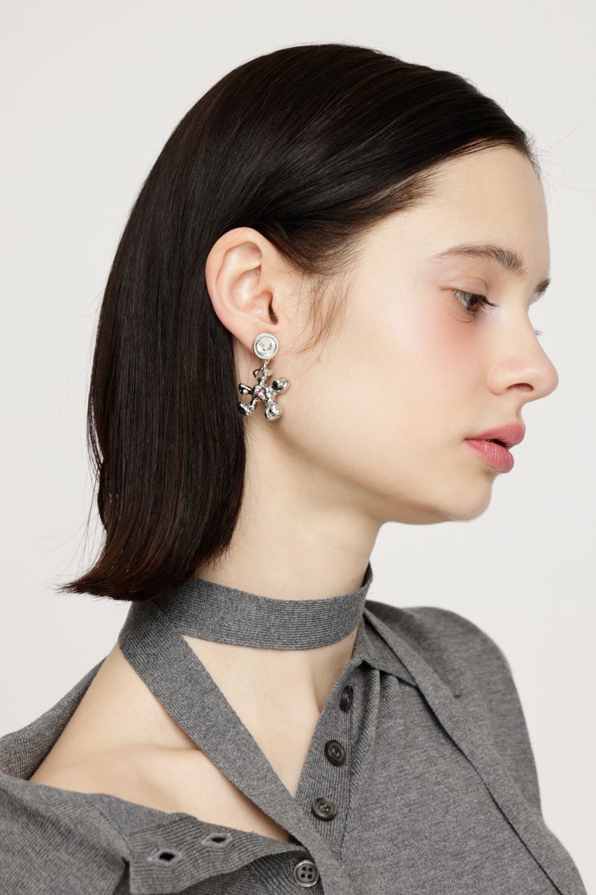 METAL FLOWER ピアス SLV FREE