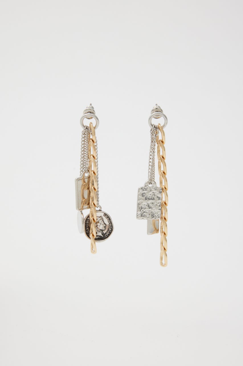 MANY CHARM CHAIN ピアス Multi_1 FREE