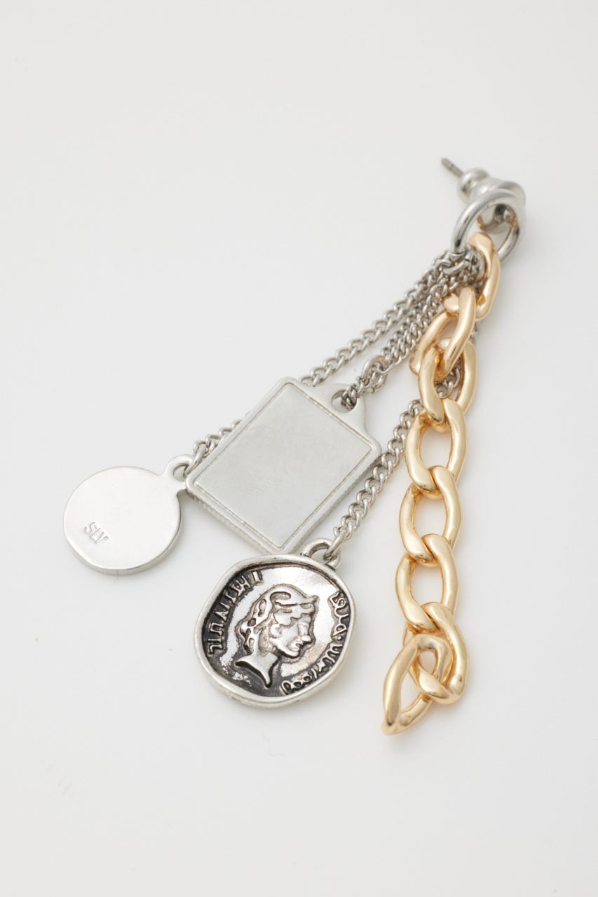 MANY CHARM CHAIN ピアス Multi_1 FREE