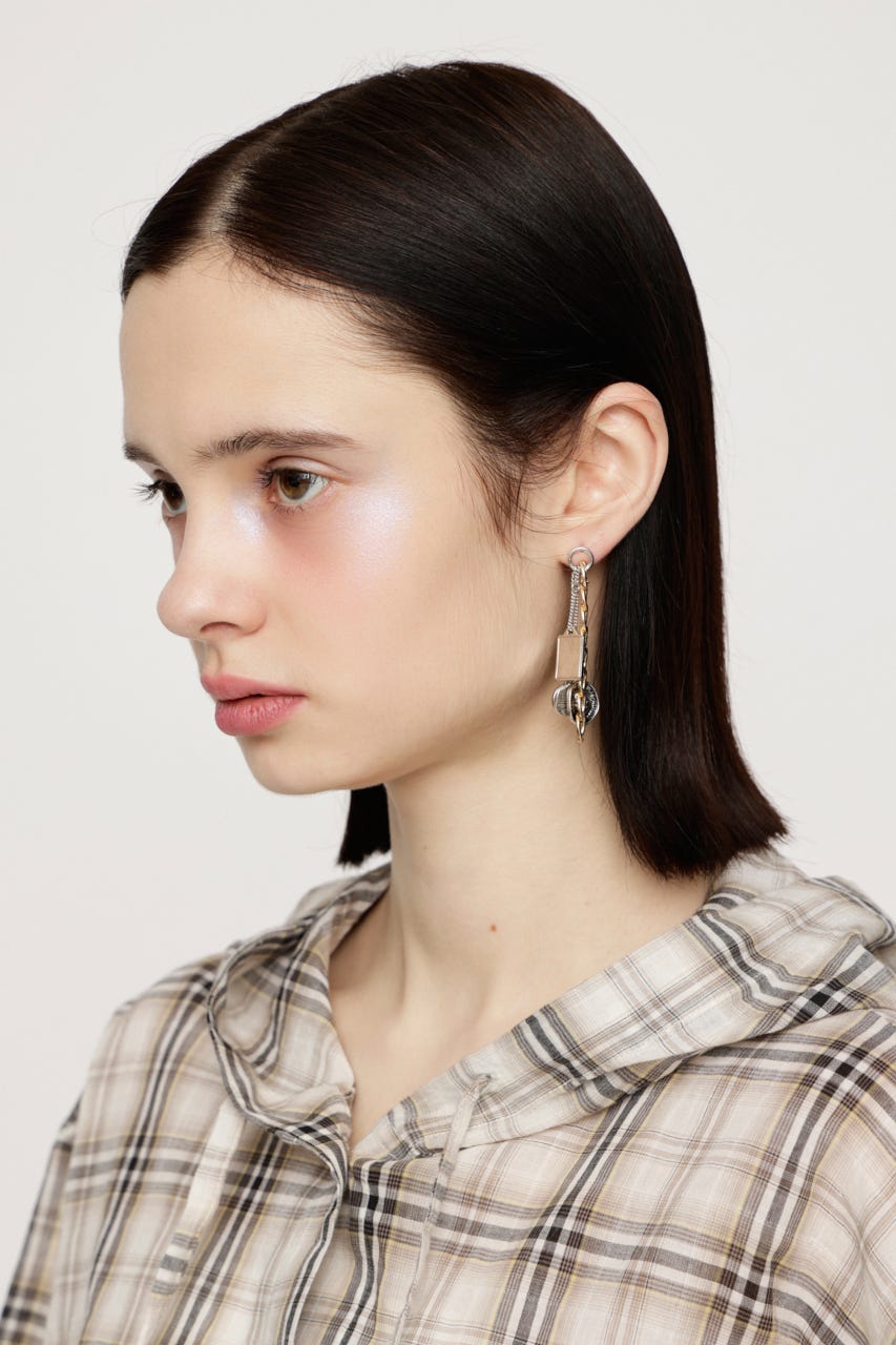 MANY CHARM CHAIN ピアス Multi_1 FREE