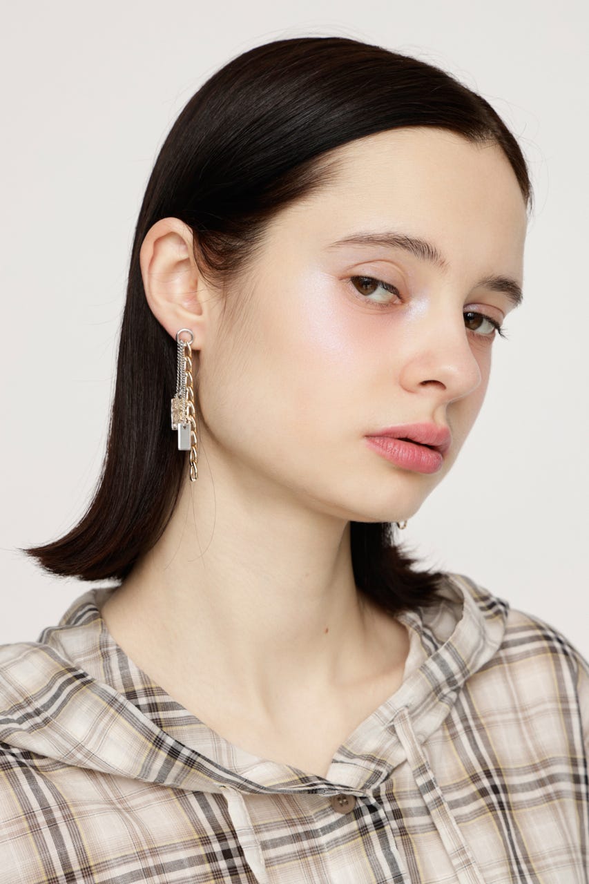 MANY CHARM CHAIN ピアス Multi_1 FREE