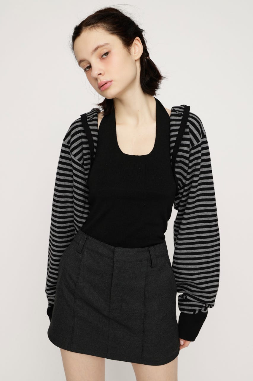 KNIT BOLERO M/BLK FREE