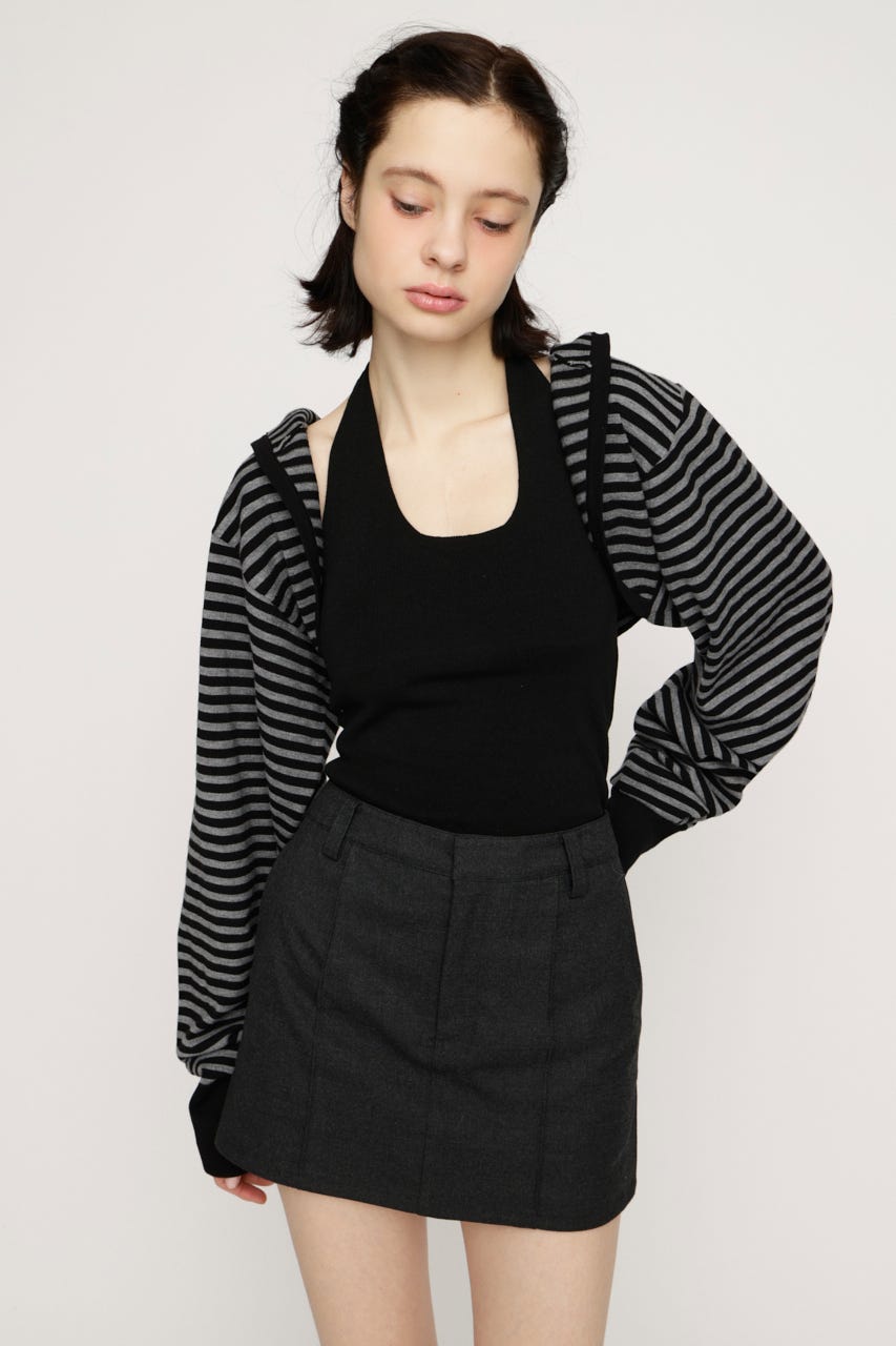 KNIT BOLERO M/BLK FREE