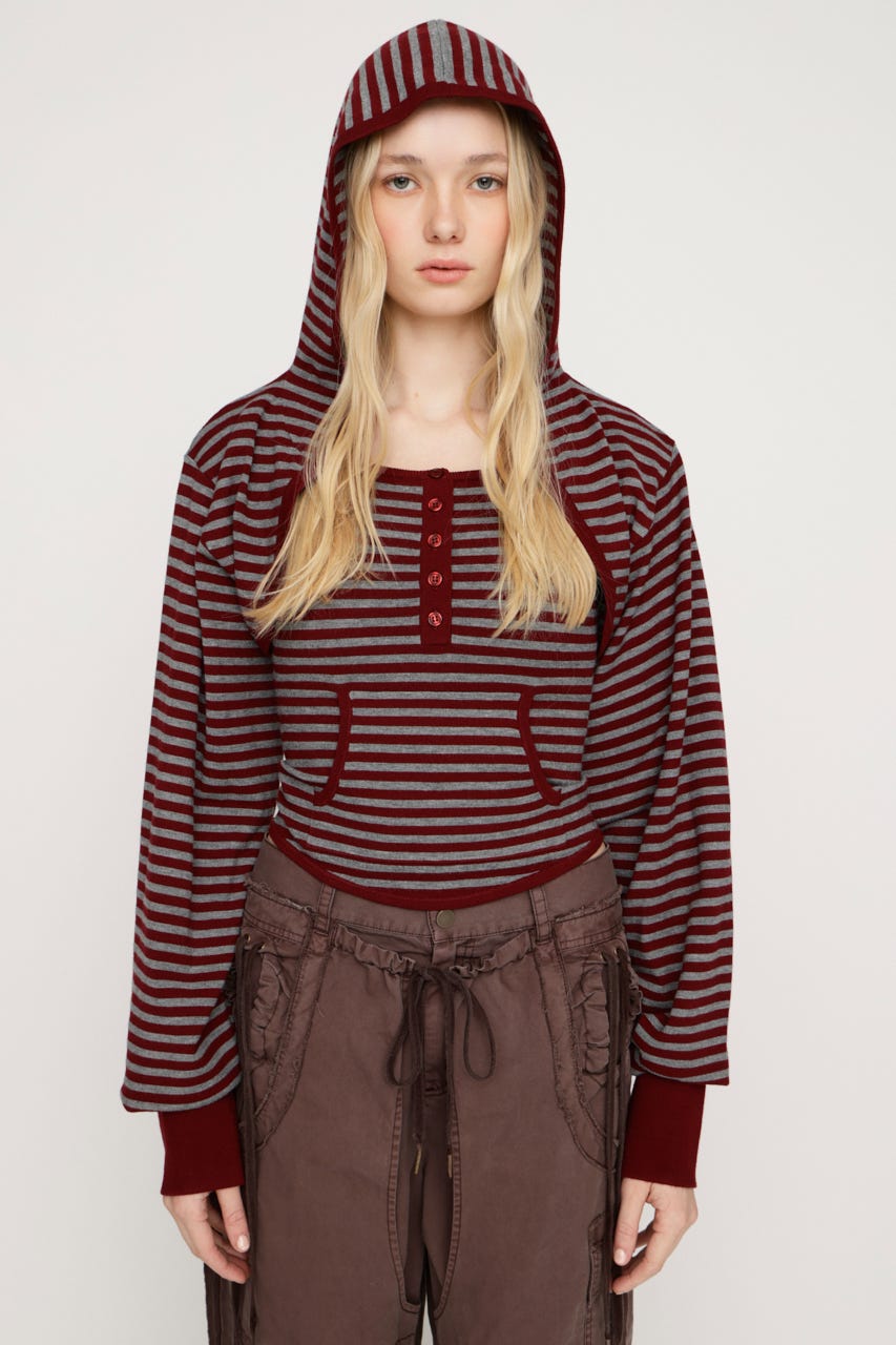 KNIT BOLERO M/RED FREE