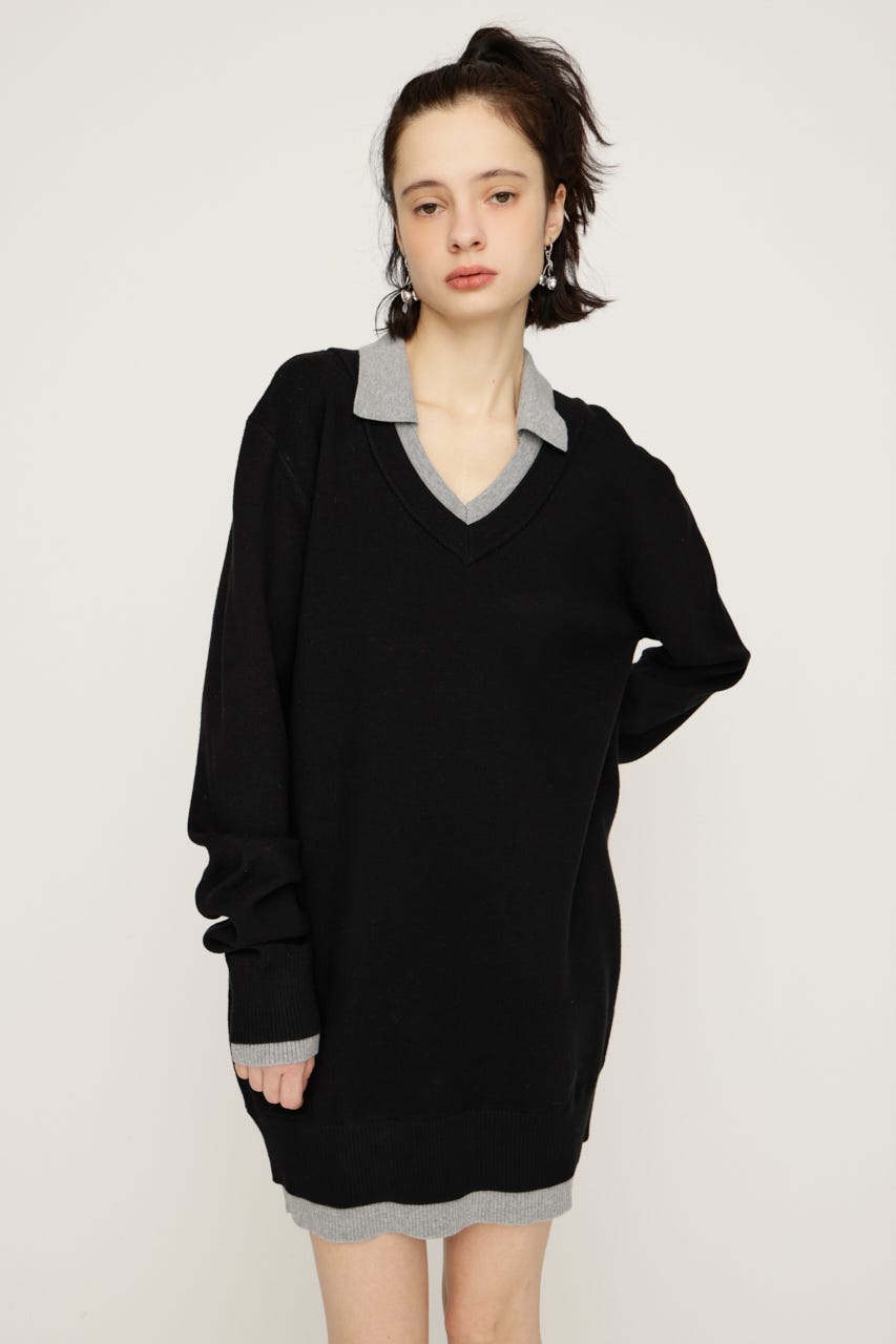LAYERED V／N HG ワンピース BLK FREE
