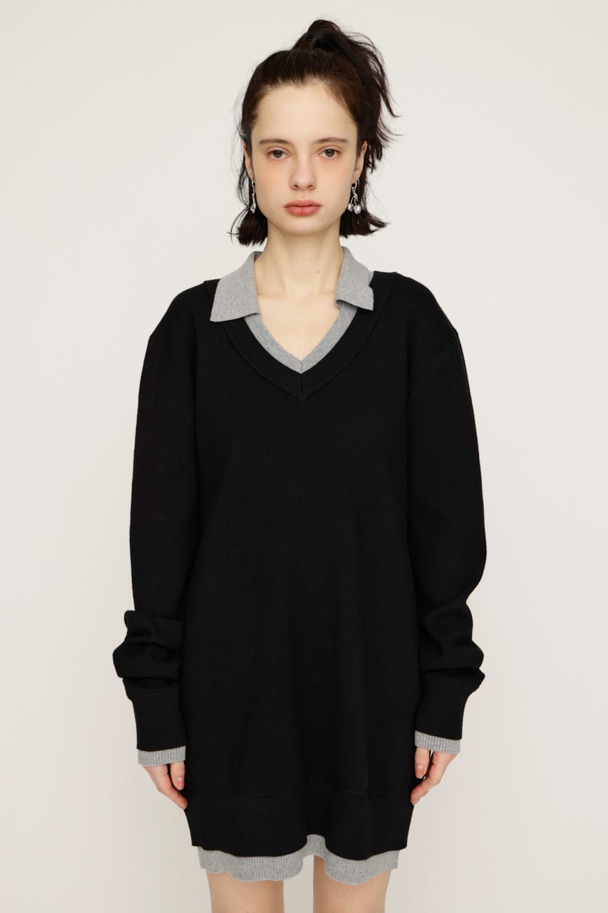 LAYERED V／N HG ワンピース BLK FREE