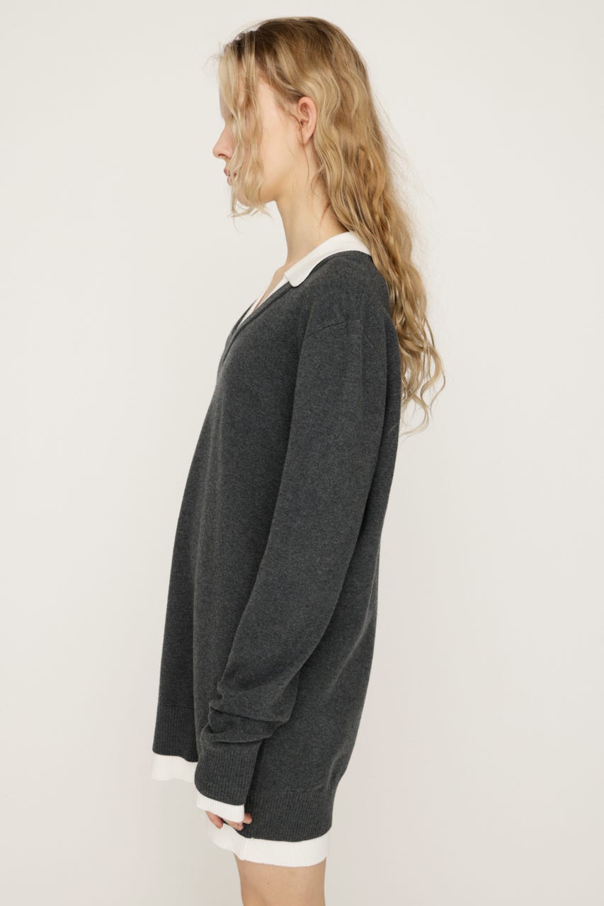 LAYERED V／N HG ワンピース T.GRY FREE