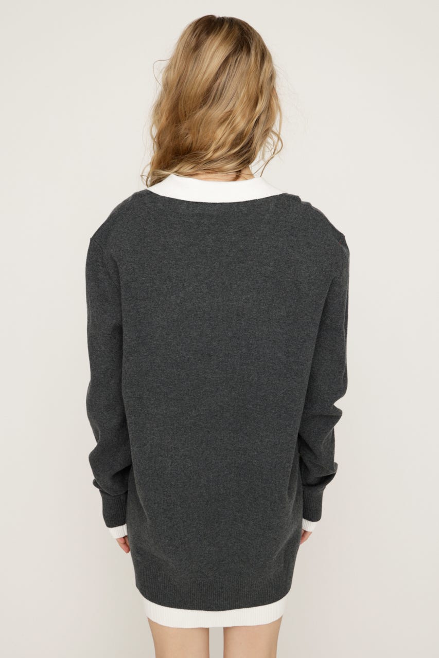 LAYERED V／N HG ワンピース T.GRY FREE